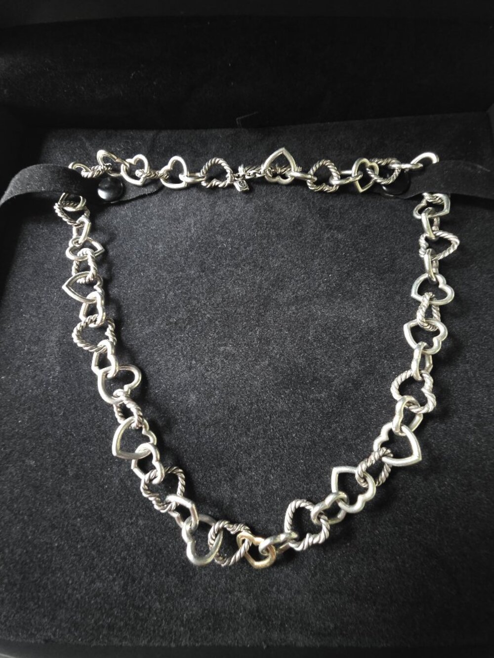 David Yurman Interlocking Heart Link Necklace